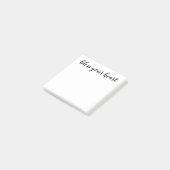 Zonder hart zwart script post-it® notes (Schuin)