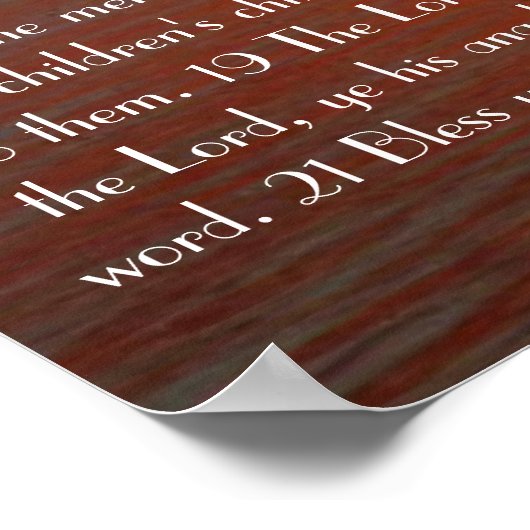 Zonder het Poster van de Heer Bijbel Psalm 103 (Hoek)