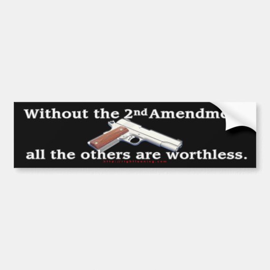 Zonder het tweede amendement bumpersticker (Voorkant)
