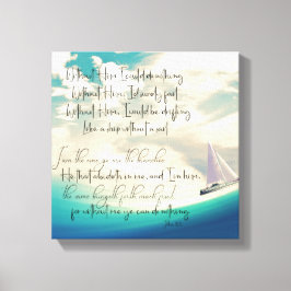 Zonder Him Hymn Lyrics met Bijbelversie Canvas Afdruk