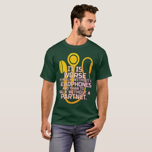 Zonder hoofdtelefoon T-shirt (Voorkant volledig)