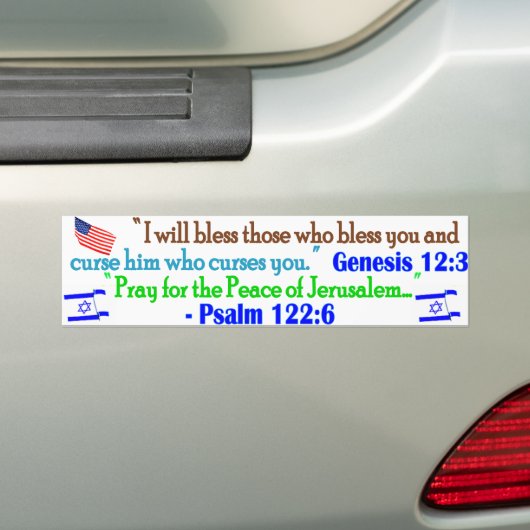 Zonder Israël Bumpersticker (Op auto)