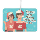 Zonder je vrienden - Grappige kerst Luchtverfrisser (Achterkant)