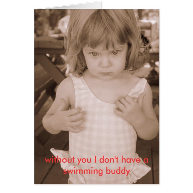 Zonder jou heb ik geen zwemmaatje. (Voorkant)