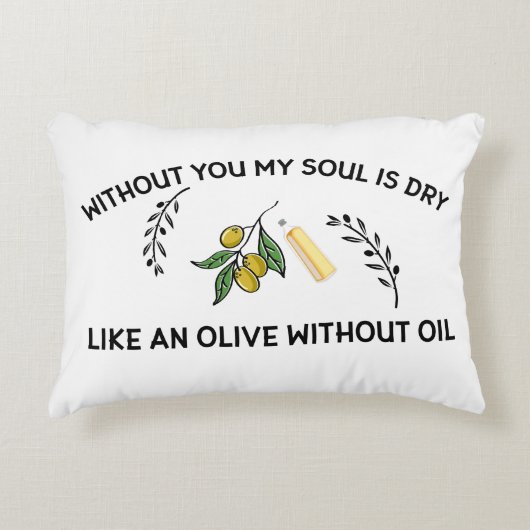 Zonder jou is de ziel droog als een olijf zonder o accent kussen (Voorkant)
