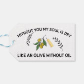 Zonder jou is de ziel droog als een olijf zonder o cadeaulabel (Achterkant Horizontaal)
