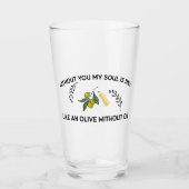 Zonder jou is de ziel droog als een olijf zonder o glas (Voorkant)