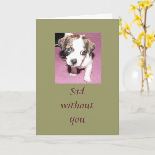 Zonder jou kaart (Gele Bloem)