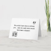 Zonder jou was het een totale ramp geweest bedankkaart (Voorkant)