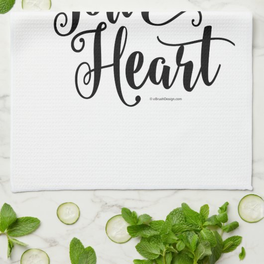 Zonder jouw hart theedoek (Gevouwen)