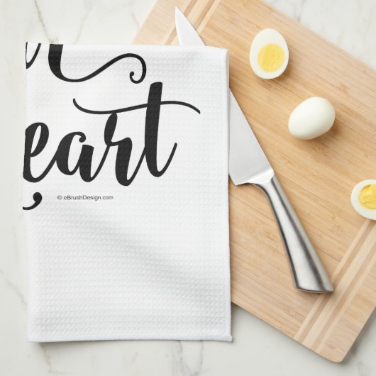 Zonder jouw hart theedoek (Quarter Fold)