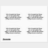 zonder karb ovale sticker (Vel)