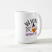 Zonder koffie Funny Halloween Koffiemok (Voorkant rechts)