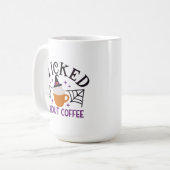 Zonder koffie Funny Halloween Koffiemok (Voorkant links)