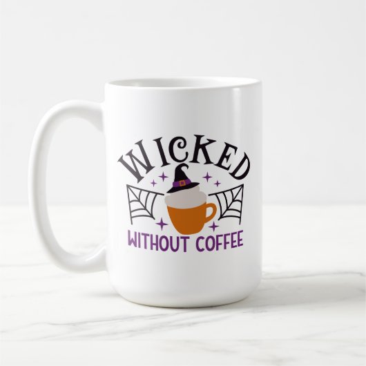 Zonder koffie Funny Halloween Koffiemok (Links)