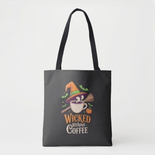 Zonder koffie Halloween Tote Bag (Voorkant)