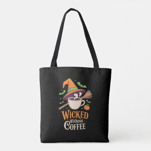 Zonder koffie Halloween Tote Bag (Achterkant)