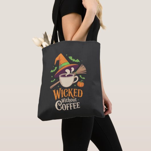 Zonder koffie Halloween Tote Bag (Dichtbij)