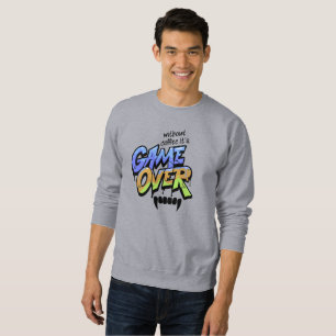 Zonder Koffie Is Het Game Over Edgy Graffiti T-shi Trui