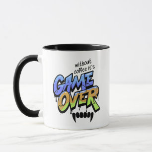 Zonder koffie is het game over – Graffiti-stijl mo Mok