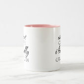 Zonder koffie kan ik niet eens... tweekleurige koffiemok (Center)