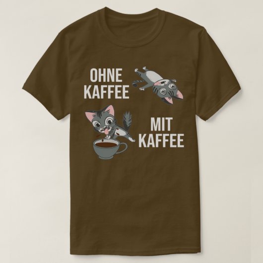 Zonder koffie met koffie t-shirt (Design voorkant)
