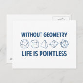Zonder meetkunde is het leven zinloos briefkaart (Voorkant / Achterkant)