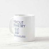 Zonder meetkunde is het leven zinloos koffiemok (Voorkant links)