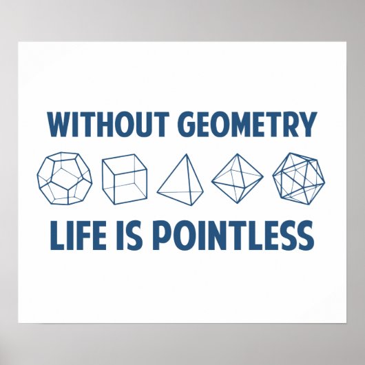 Zonder meetkunde is het leven zinloos poster (Voorkant)