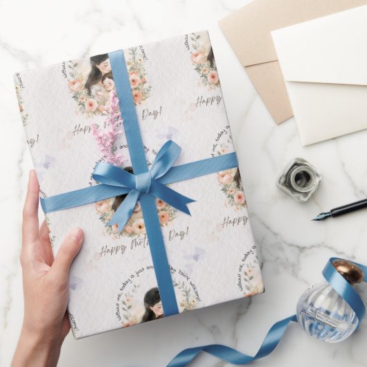 Zonder mij is het vandaag weer een leuke moeder cadeaupapier (Geschenken)