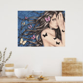 Zonder mijn droommeisje met Butterflies Poster (Keuken)