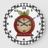 Zonder mijn KItchen-appelklok Grote Klok (Voorkant)