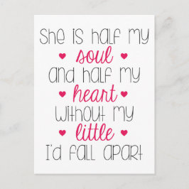 Zonder mijn kleine briefkaart