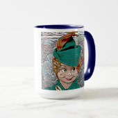 Zonder mijn koffie ben ik Peter Pan. Mok (Voorkant rechts)