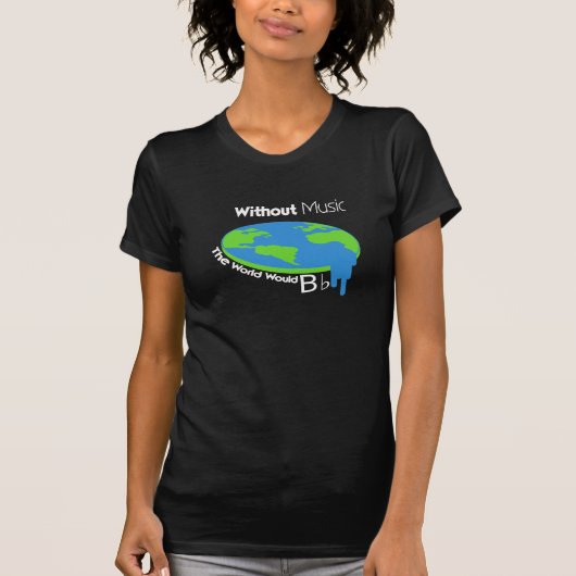 Zonder Muziek Flat Earth Vrouwen T-shirt (Voorkant)