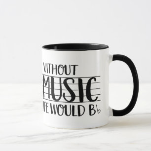 zonder muziek mok
