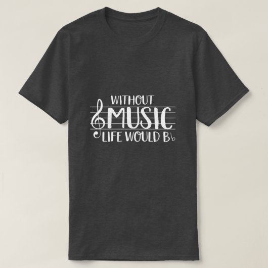zonder muziek t-shirt (Design voorkant)