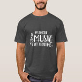 zonder muziek t-shirt (Voorkant)