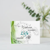 Zonder muziek zou het leven... briefkaart (Staand voorkant)