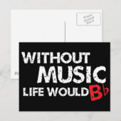 Zonder Muziek zou het leven een flat zijn Briefkaart (Voorkant / Achterkant)
