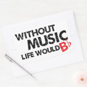 Zonder Muziek zou het leven een flat zijn Rechthoekige Sticker (Envelop)