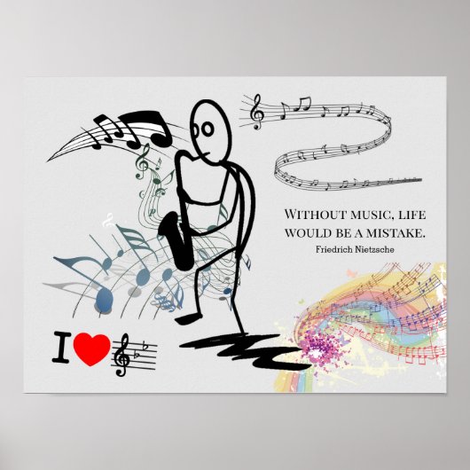 Zonder muziek zou het leven een vergissing zijn ** poster (Voorkant)
