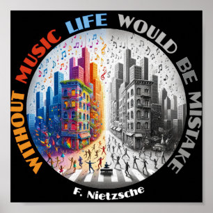Zonder muziek zou het leven een vergissing zijn - poster