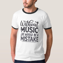 Zonder muziek zou het leven een vergissing zijn t-shirt