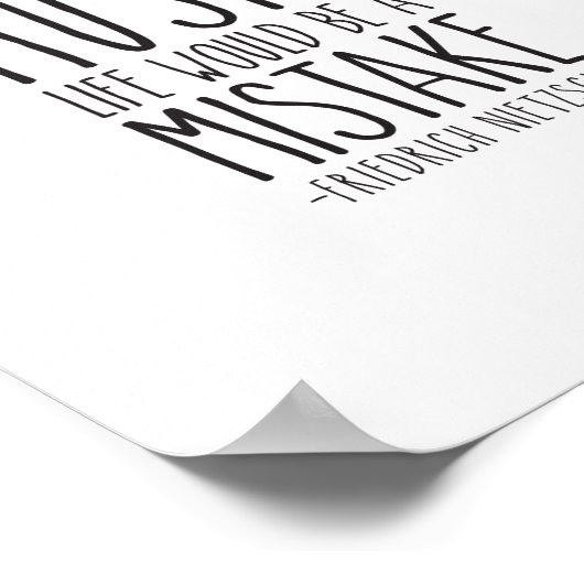 Zonder muziek zou het leven, Friedrich Nitzsche Poster (Hoek)