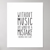 Zonder muziek zou het leven, Friedrich Nitzsche Poster (Voorkant)
