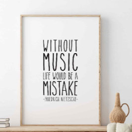 Zonder muziek zou het leven, Friedrich Nitzsche Poster