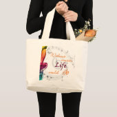 Zonder muziek zou het leven... grote tote bag (Voorkant (product))
