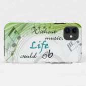 Zonder Muziek Zou Het Leven Leeg Zijn Case-Mate iPhone Case (Achterkant (horizontaal))