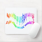 Zonder muziek zou het leven platte Humor zijn Quot Muismat (Met muis)